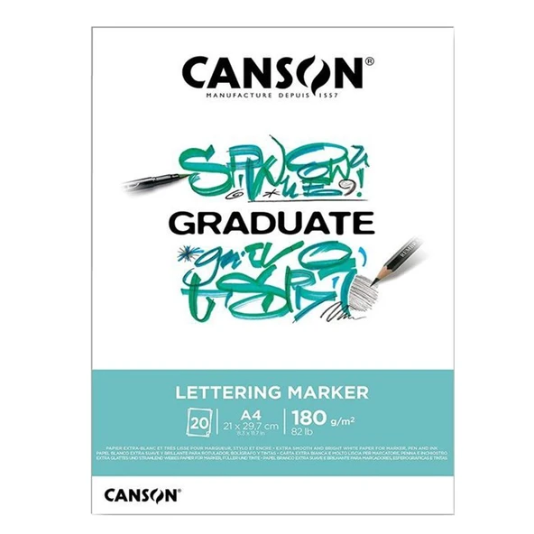 Canson Geaduate Lettering Marker Pad 180g 20 Yaprak A4 ürün görseli