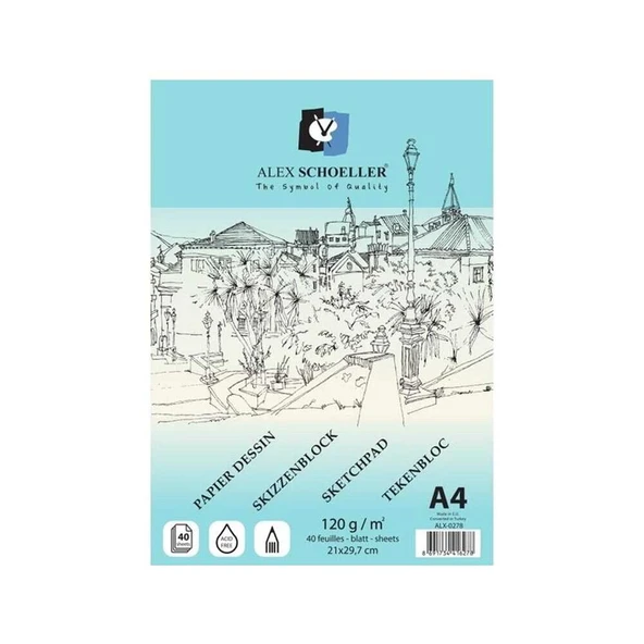 Alex Schoeller Spiralli Eskiz Defteri A4 120 gr 40'lı - 2
