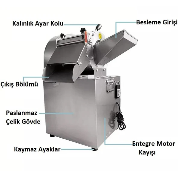 Dalle Elektrikli Çok Fonksiyonlu Meyve Sebze Dilimleme Makinası - 2