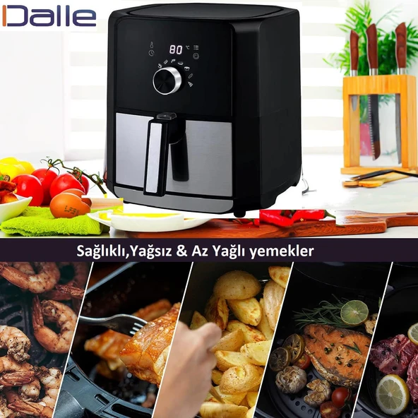 Dalle DL-AF558T2 5.5 Lt Yağsız Fritöz 1700 Watt - XL AirFryer - 4