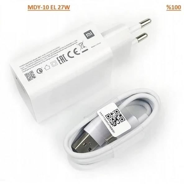 Xiaomi Note 9 Pro Şarj Cihazı Aleti Type-C Mdy-10-El 27W Orj - 2