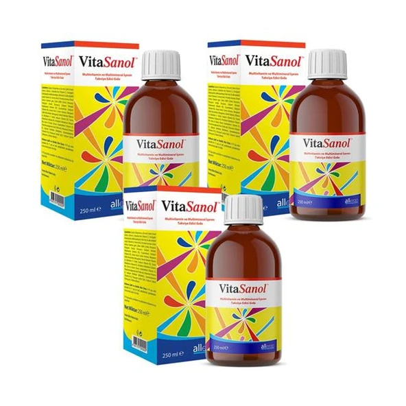 VitaSanol Multivitamin Şurup 250 Ml-3 ADET-SKT:07/2027