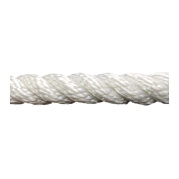 Dolphin Rope Polyester Halat 3 Kollu 14 Mm Beyaz