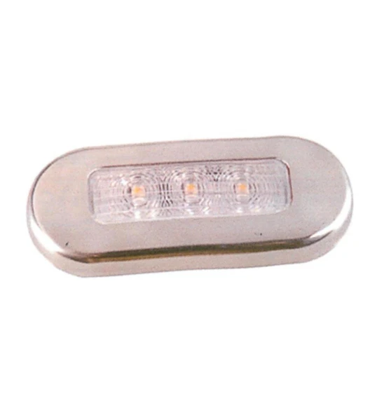 Easterner Merdiven Lambası Mavi 24 V Led Krom Çerçeveli
