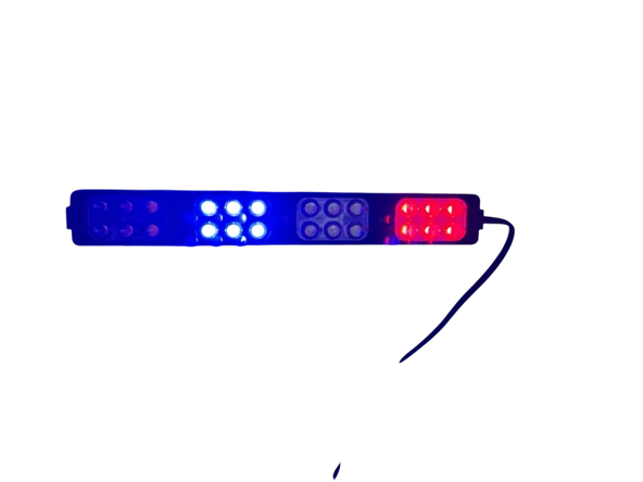 Polis Çakar IP65 2835SMD Kırmızı Mavi Sarı Beyaz Flaş Strobe Işıklar Aydınlatma oto araba motor 200LM LED DC 12V 24W 24 Göz Led 4 renk 203x26MM - 3