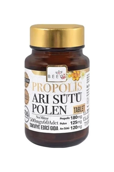 Bee'o Up Propolis Arı Sütü Polen Yetişkin 60 Tablet- SKT: 04/2028 - 2