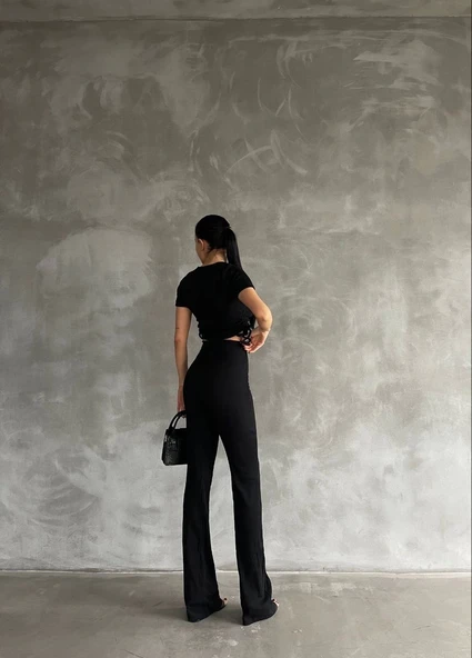 Yanları tüneli takım siyah s3161 - Resim 3