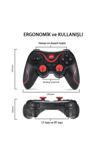 C8s Wireless Kablosuz Oyun Kolu Bluetooth Joystick Gamepad - 5