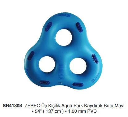 Zebec Üç Kişilik Aqua Park Kaydırak Botu Mavi ürün görseli 1