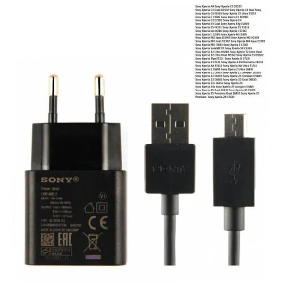 Sony Xperia Z Ultra C6833 Şarj Aleti Ve Data Kablosu Uch10