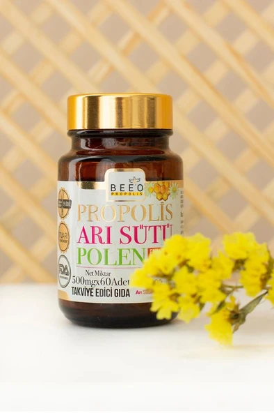 Bee'o Up Propolis Arı Sütü Polen Emme 60 Tablet- SKT:05/2028 - 2