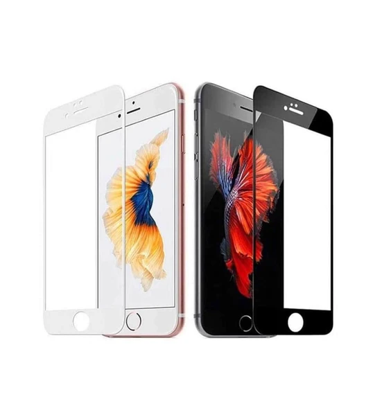 Iphone 7 Tam Kaplayan Kırılmaz Cam Koruyucu 5d 9d Beyaz