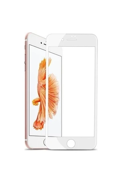 Iphone 6 Plus Tam Kaplayan Kırılmaz Cam Koruyucu 5d 9d Beyaz ürün görseli