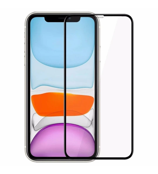 Iphone 11 PRO MAXTam Kaplayan Kırılmaz Cam Koruyucu 5d 9d Siyah ürün görseli