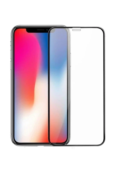 Iphone X Tam Kaplayan Kırılmaz Cam Koruyucu 5d 9d Siyah ürün görseli