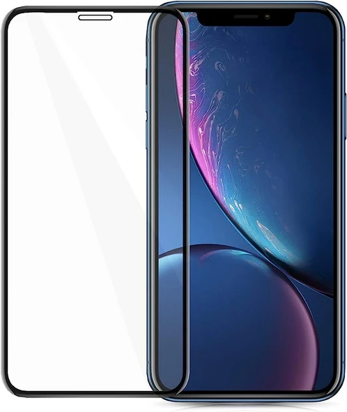 Iphone  XR Tam Kaplayan Kırılmaz Cam Koruyucu 5d 9d Siyah ürün görseli