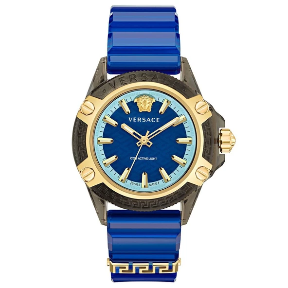 VE6E00323 Versace Active Indiglo Unisex Kol Saati