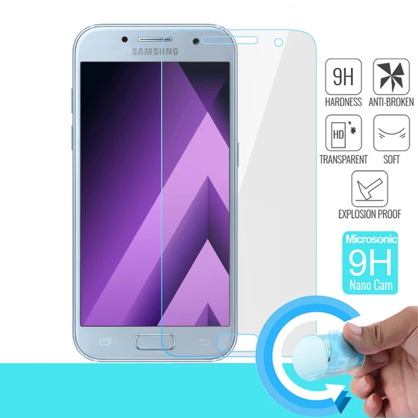 Samsung A7 2017 Uyumlu Ekran Koruyucu Nano Esnek Flexible Micro Temperli Kırılmaz Cam Ekran Koruyucu Nano