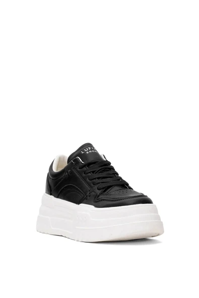 Lufian Darla Kadın Hakiki Deri Klasik Sneaker Siyah 121230020 - 3