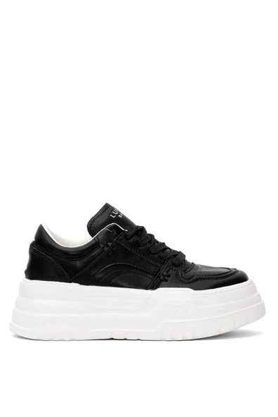 Lufian Darla Kadın Hakiki Deri Klasik Sneaker Siyah 121230020