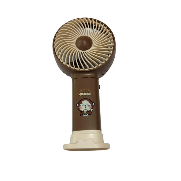 Hayvan Resimli Şarjlı Mini El Fanı - 4