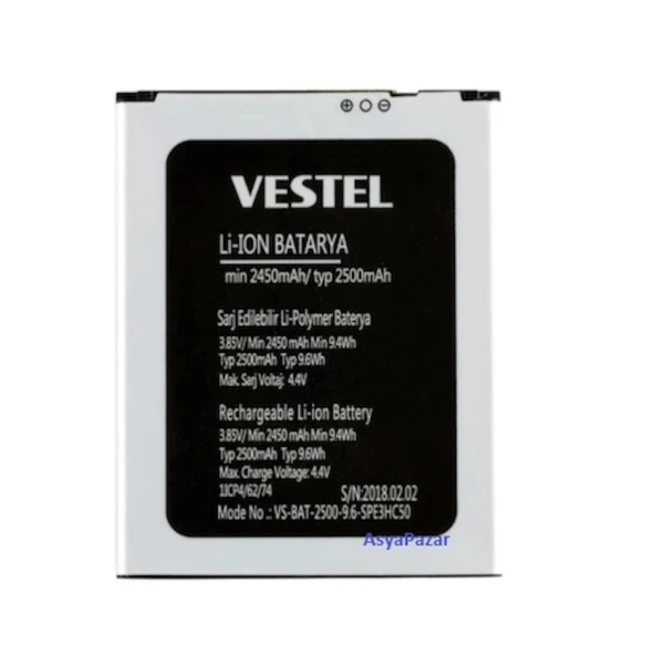 Vestel Venüs E3 Pil Batarya Vs-Bat-2500 İthal ürün görseli