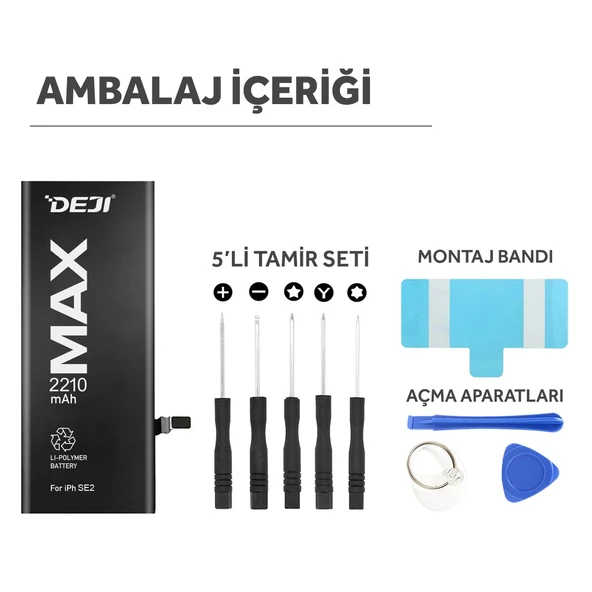 iPhone SE 2020 Batarya Mucize Batarya Deji 2210mAh - Resim 5