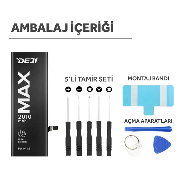 iPhone SE Batarya Mucize Batarya Deji 2010mAh
