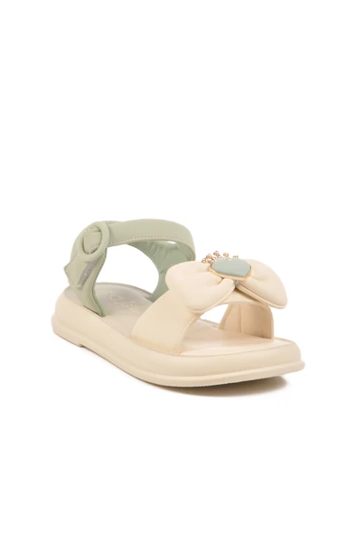 Guja Yeşil Taşlı Kız Çocuk Düz Sandalet - 3