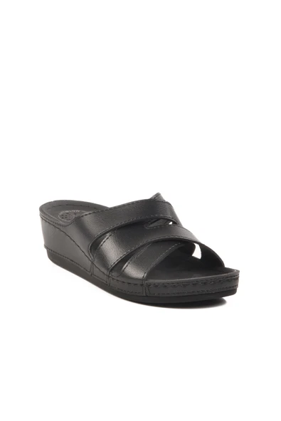 Aspor Siyah Anatomik Kadın Dolgu Topuk Terlik - 3