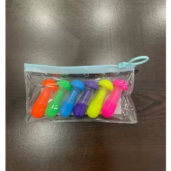 Rubenis Fosforlu Kalem Mantar Şekil Neon Renk Çanta Mini 6 Lı 1908