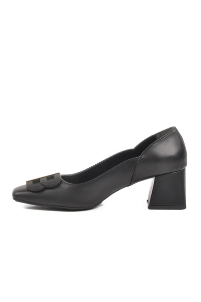 Aspor Siyah Kadın Klasik Topuklu Ayakkabı - Resim 2