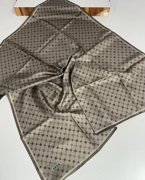 Logo Desenli İpek twil Eşarp - İlkbahar - Yaz ürün görseli 1