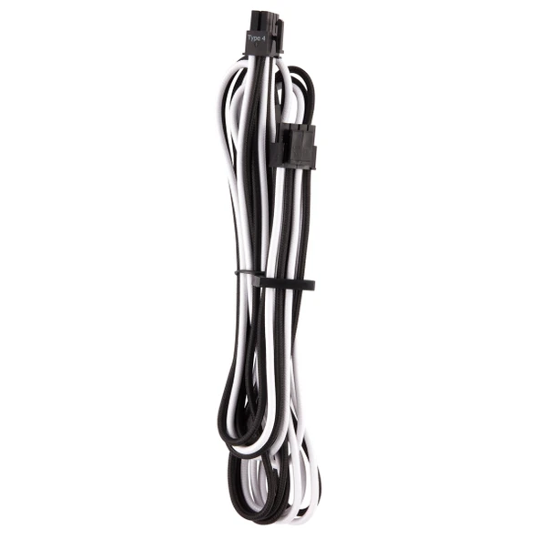 CORSAIR POWER CORD-CP-8920241 Premium Individually Sleeved EPS12V/ATX12V Cables Type 4 Gen 4 - White/Black