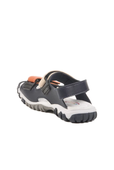 Aspor Lacivert Turuncu Cırtlı Erkek Çocuk Sandalet - 4