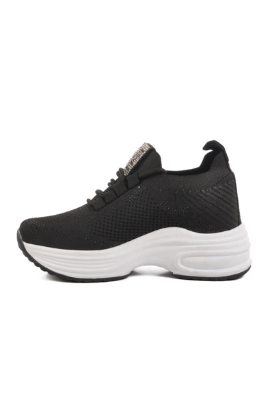 Aspor Siyah Kalın Taban Kadın Sneaker - 2