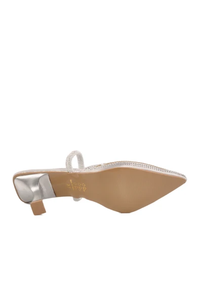 Florin Gümüş Kadın Abiye Ayakkabı - 5