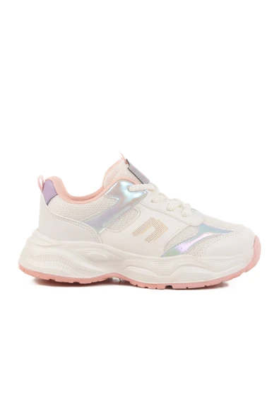 Aspor Beyaz Gümüş Kız Çocuk Spor Ayakkabı