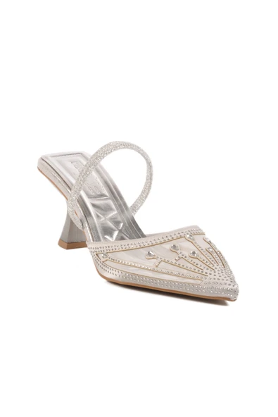 Florin Gümüş Kadın Abiye Ayakkabı - 3