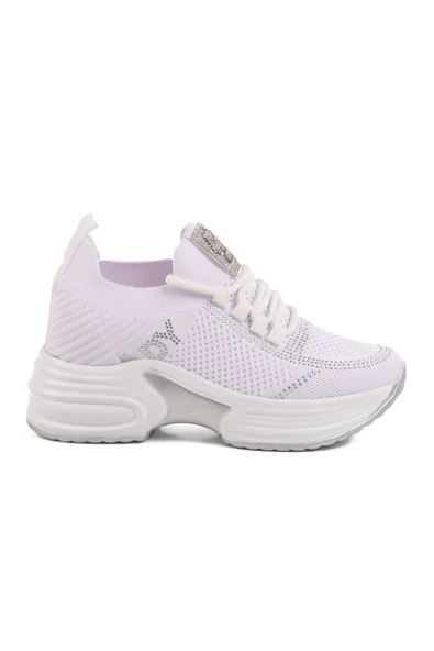 Aspor Beyaz Kalın Taban Kadın Sneaker