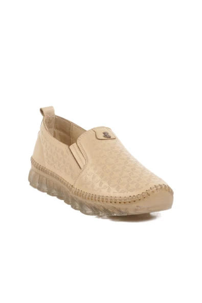 Venüs Bej Hakiki Deri Kadın Casual Ayakkabı - Resim 3