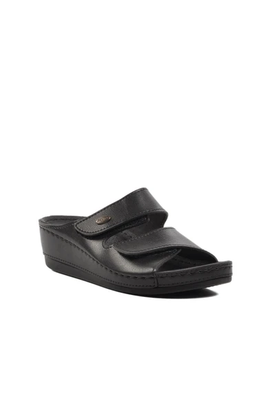 Aspor Siyah Anatomik Kadın Dolgu Topuk Terlik - 3