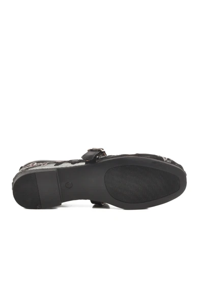 Aspor Siyah İşlemeli Kadın Babet - 5