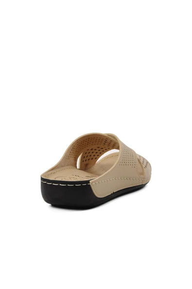 Aspor Bej Anatomik Kadın Düz Terlik - 4