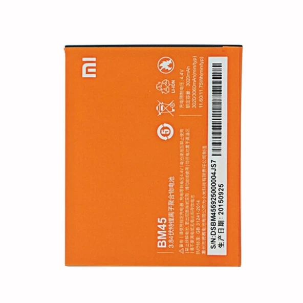 Xiaomi Redmi Note 2/Prime Pil Batarya Bm45 - 2