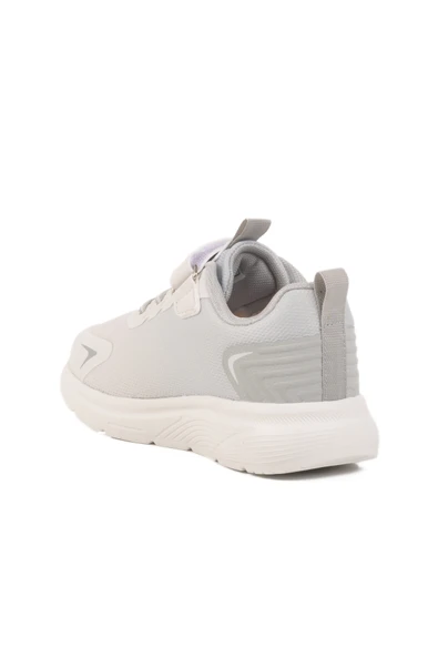 Aspor Beyaz Gri Cırtlı Unisex Çocuk Spor Ayakkabı - 4