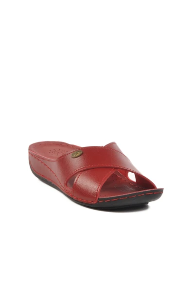 Aspor Kırmızı Anatomik Kadın Düz Terlik - 3