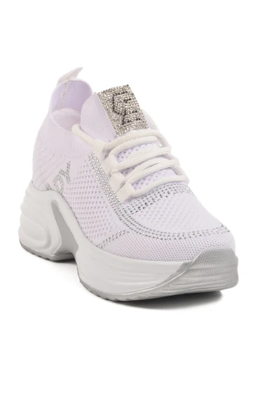 Aspor Beyaz Kalın Taban Kadın Sneaker - 3