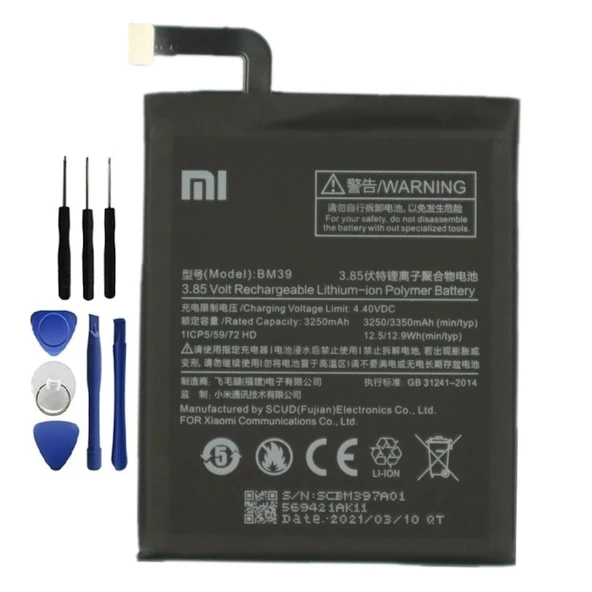 Xiaomi 6 Mi6 Pil Batarya ve Tamir Seti Bm39 ürün görseli