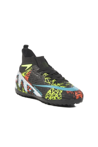 Aspor Siyah Sarı Unisex Halı Saha Ayakkabısı - 3